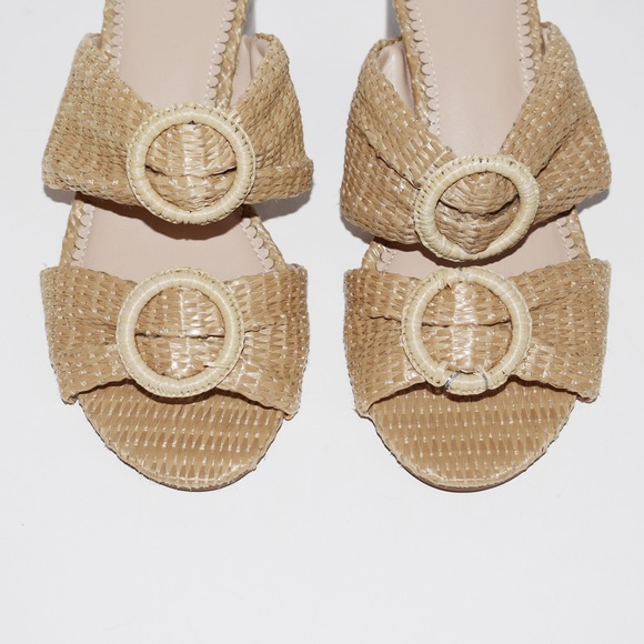 Crown & Ivy Boho Elyza Raffia Double Band Sandals - Picture 3 of 8
